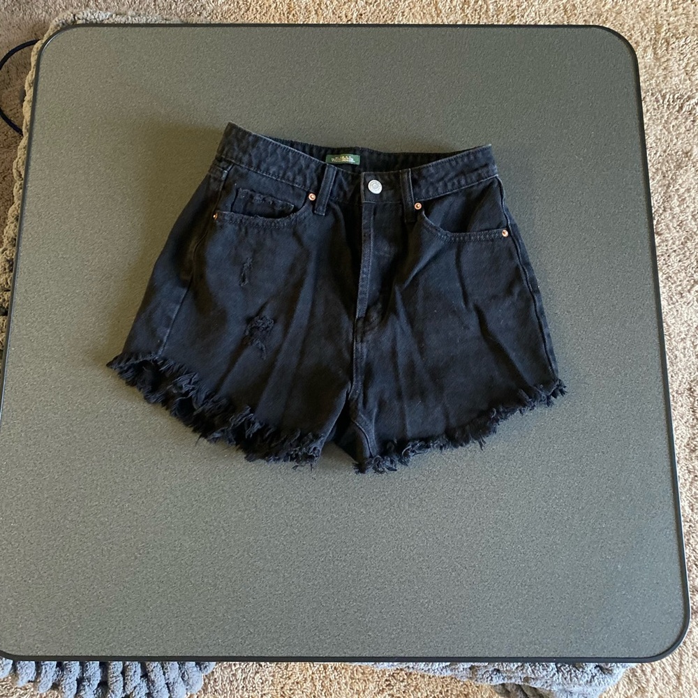 Black Jean Shorts High Waisted